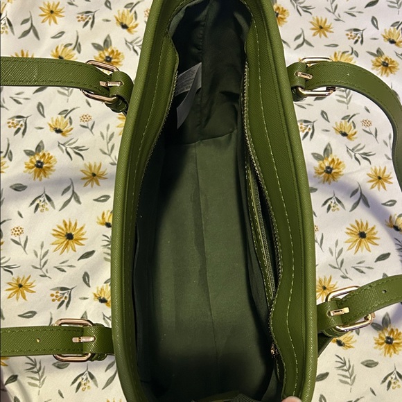 Valentino Orlandi Olive Green Tote with Pouch - Picture 5 of 11